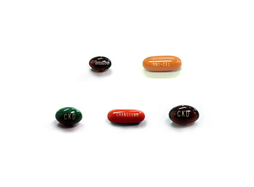 各式膠囊印字效果